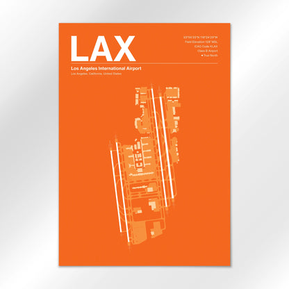 LAX | Los Angeles - Sunset Orange - A3 - No Frame