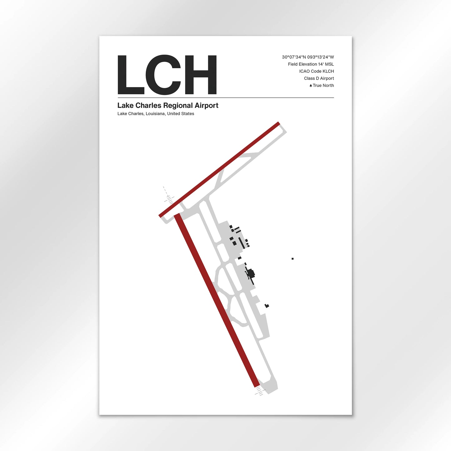 LCH Airport Diagram