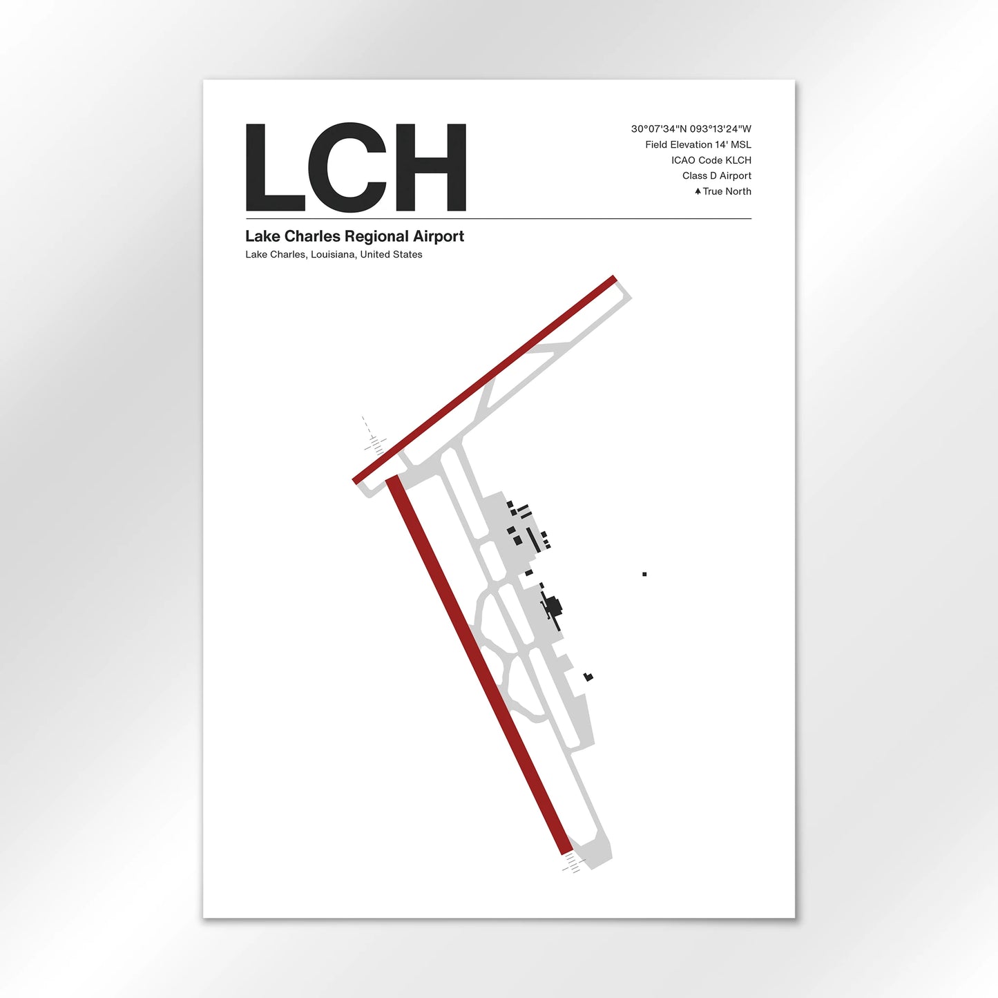 LCH Airport Diagram