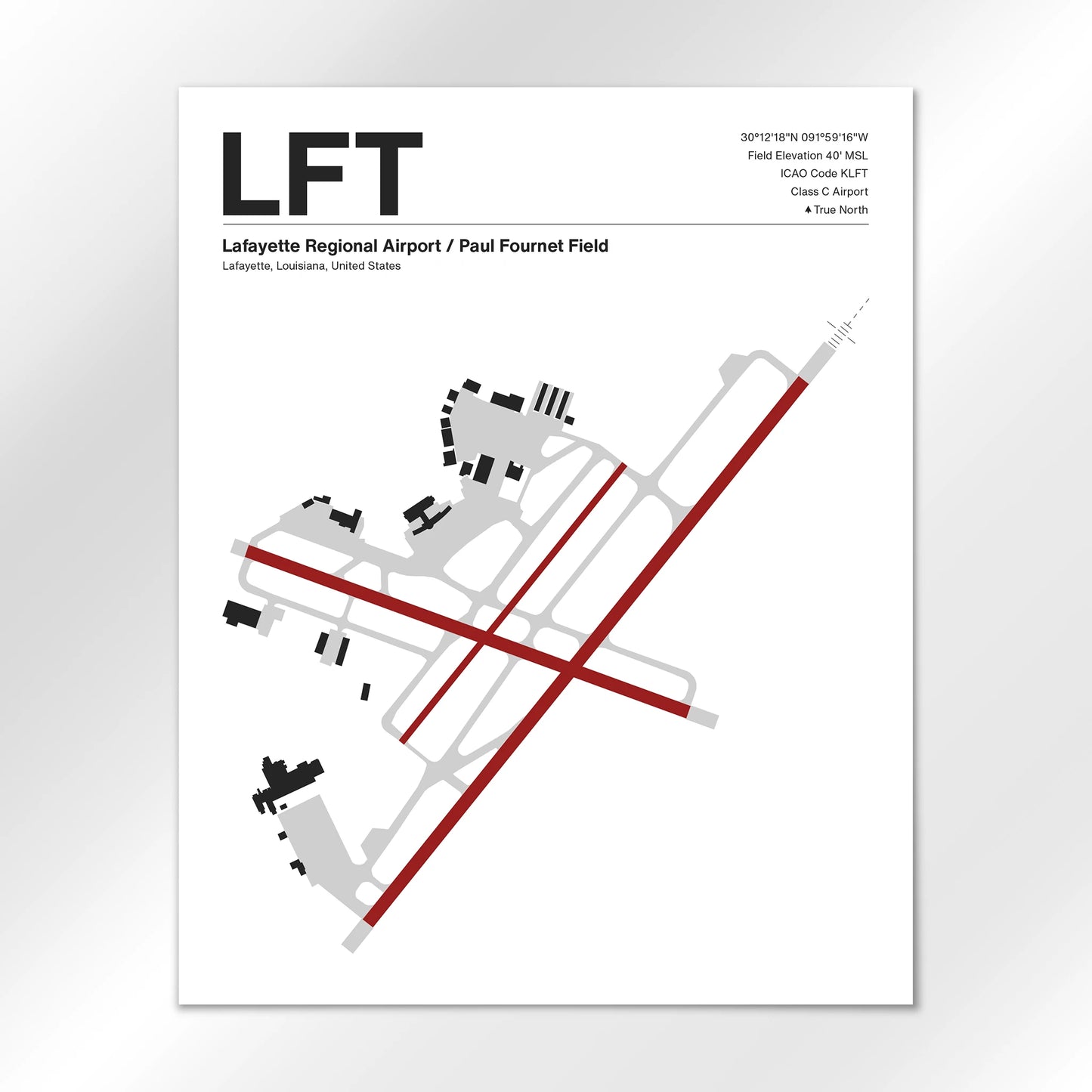 LFT Airport Diagram