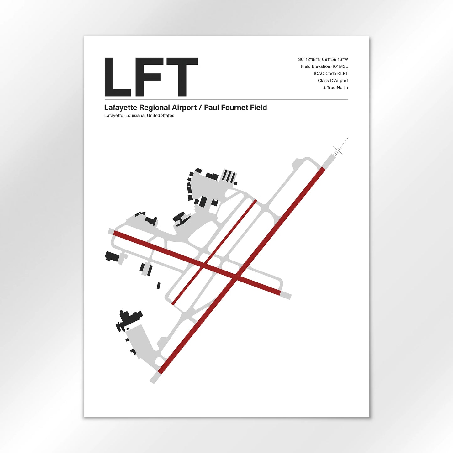 LFT Airport Diagram