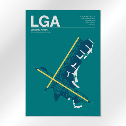 LGA | New York - Mid - Century Moss - A1 - No Frame