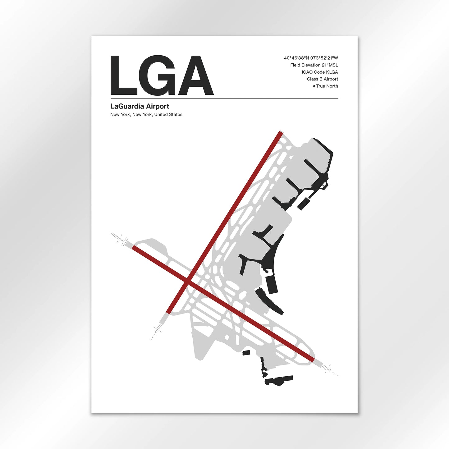 LGA | New York - Mid - Century Modern - A1 - No Frame