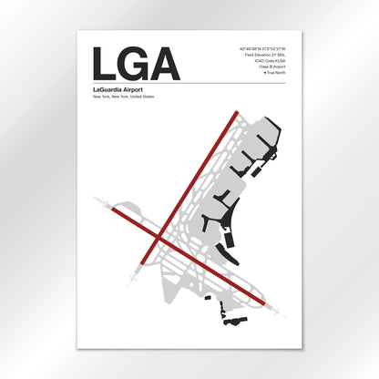 LGA | New York - Mid - Century Modern - A2 - No Frame