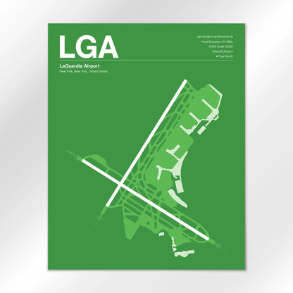 LGA | New York - Overland Green - 16×20" - No Frame