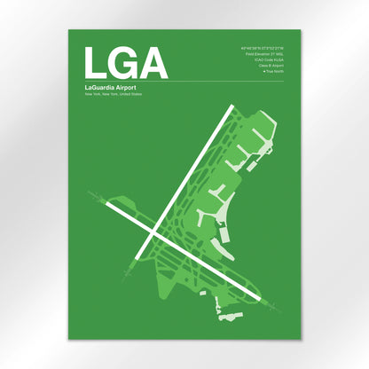 LGA | New York - Overland Green - 18×24" - No Frame