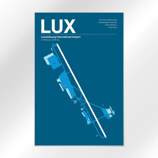 LUX | Luxembourg - Skyline Blue - 12×18" - No Frame