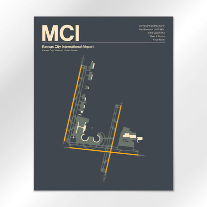 MCI | Kansas City - Mid - Century Slate - 16×20" - No Frame