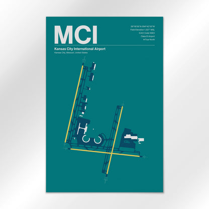 MCI | Kansas City - Mid - Century Moss - 12×18" - No Frame
