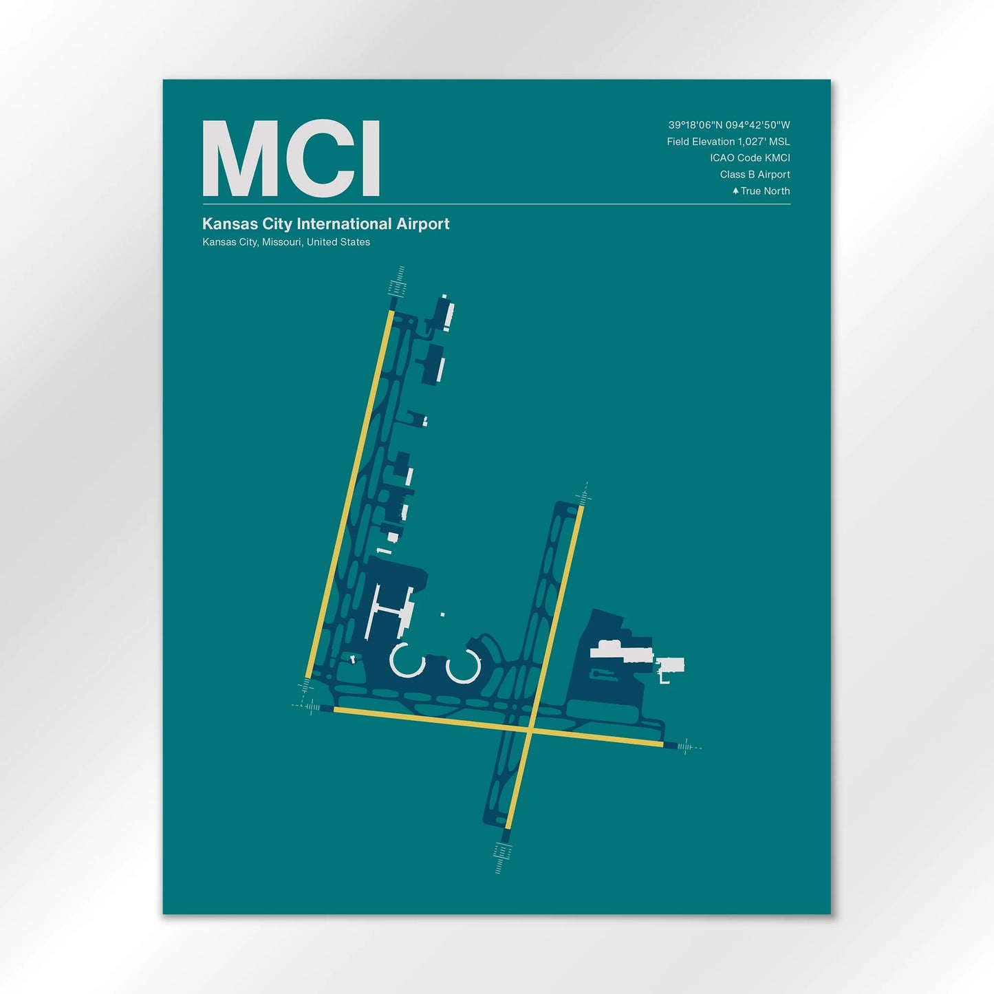 MCI | Kansas City - Mid - Century Moss - 16×20" - No Frame