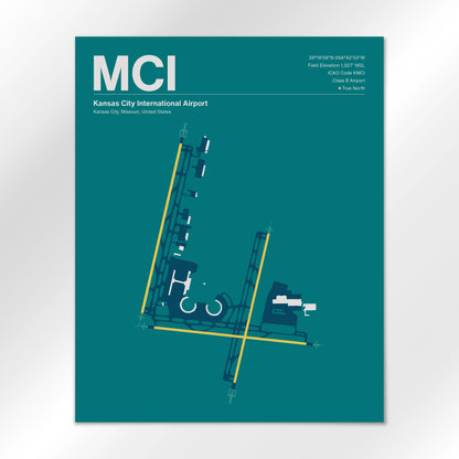 MCI | Kansas City - Mid - Century Moss - 16×20" - No Frame