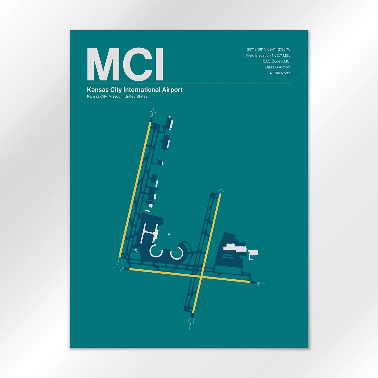 MCI | Kansas City - Mid - Century Moss - 18×24" - No Frame