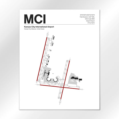 MCI | Kansas City - Mid - Century Modern - 16×20" - No Frame