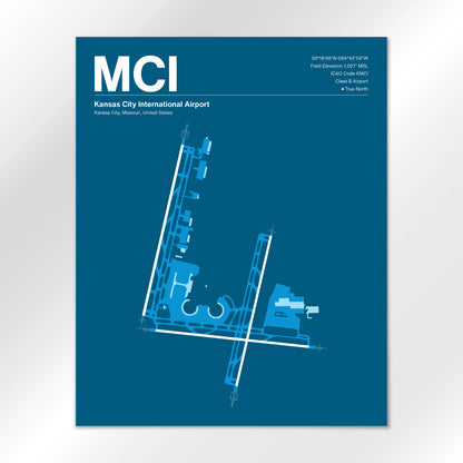 MCI | Kansas City - Skyline Blue - 16×20" - No Frame