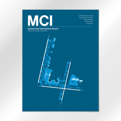 MCI | Kansas City - Skyline Blue - 18×24" - No Frame