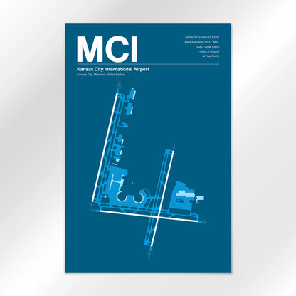 MCI | Kansas City - Skyline Blue - 24×36" - No Frame
