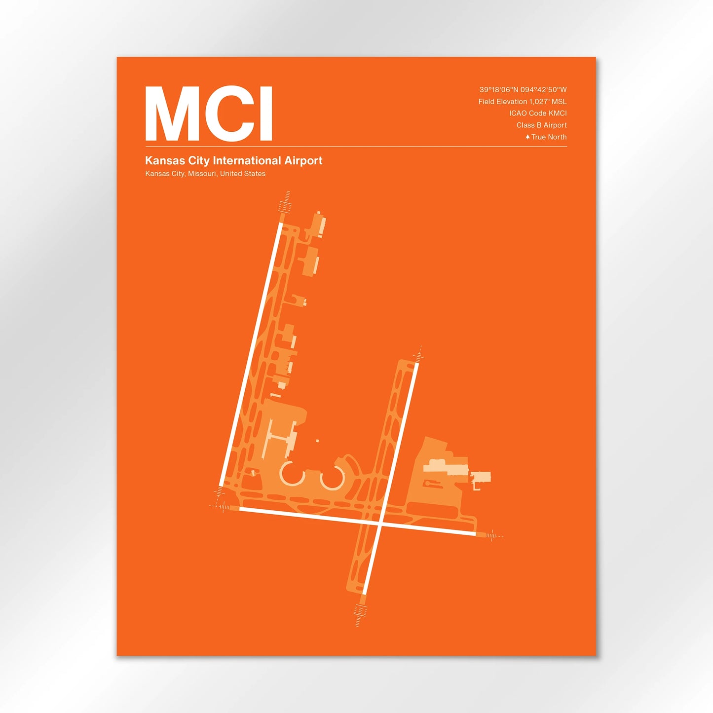 MCI | Kansas City - Sunset Orange - 16×20" - No Frame