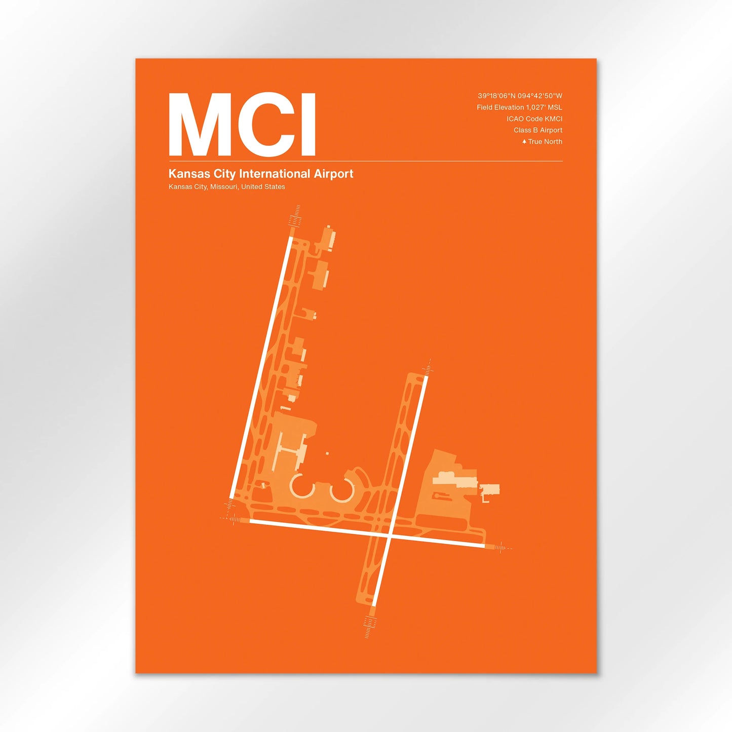 MCI | Kansas City - Sunset Orange - 18×24" - No Frame