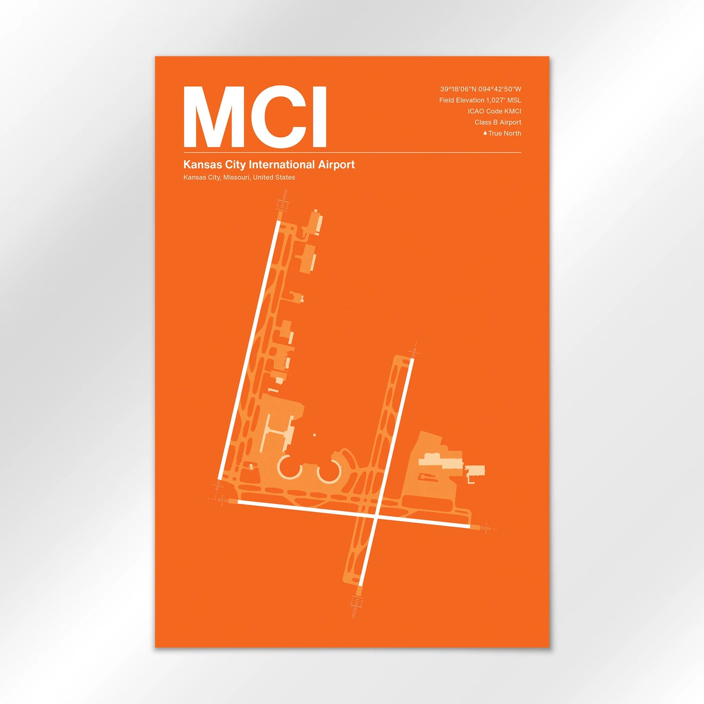 MCI | Kansas City - Sunset Orange - 24×36" - No Frame