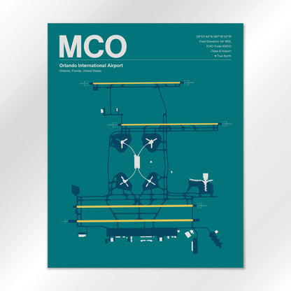 MCO | Orlando - Mid - Century Moss - 16×20" - No Frame