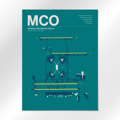MCO | Orlando - Mid - Century Moss - 18×24" - No Frame