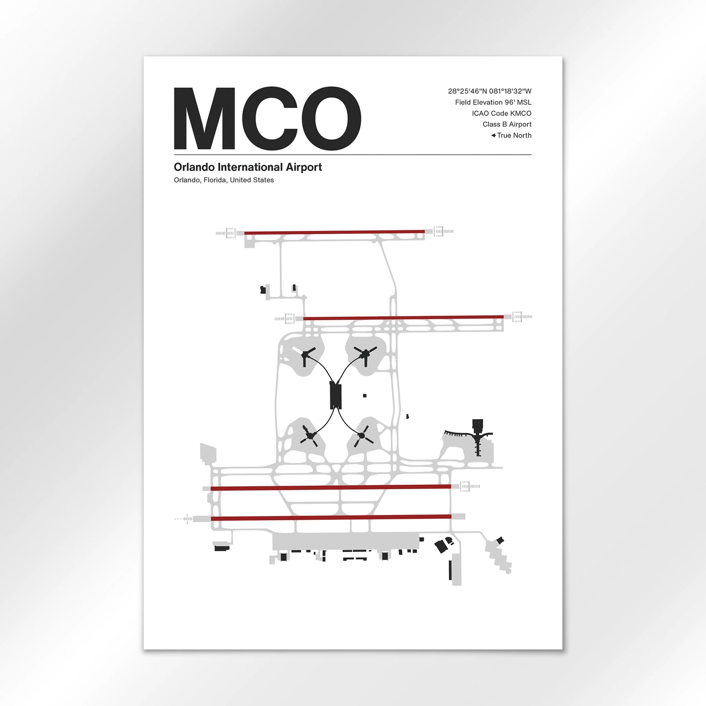 MCO | Orlando - Mid - Century Modern - A2 - No Frame