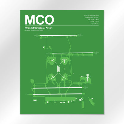 MCO | Orlando - Overland Green - 16×20" - No Frame