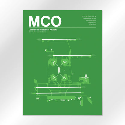 MCO | Orlando - Overland Green - 18×24" - No Frame