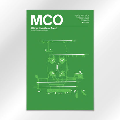 MCO | Orlando - Overland Green - 24×36" - No Frame