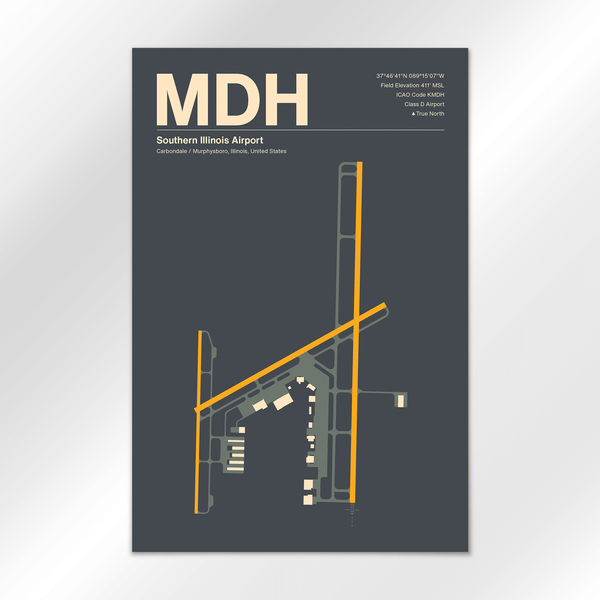 MDH | Carbondale / Murphysboro - Mid - Century Slate - 12×18" - No Frame