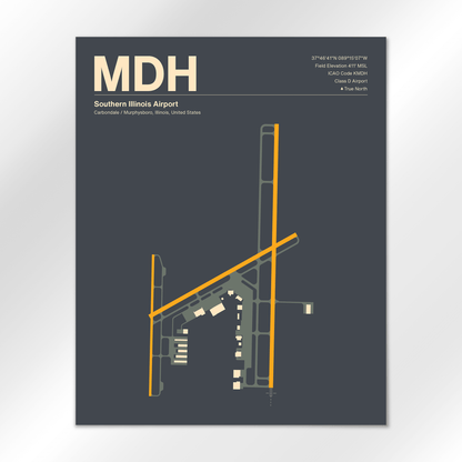 MDH | Carbondale / Murphysboro - Mid - Century Slate - 16×20" - No Frame