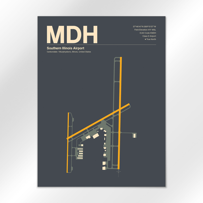 MDH | Carbondale / Murphysboro - Mid - Century Slate - 18×24" - No Frame
