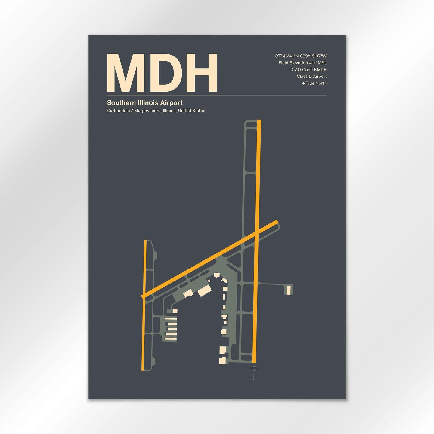 MDH | Carbondale / Murphysboro - Mid - Century Slate - A3 - No Frame