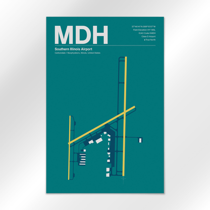 MDH | Carbondale / Murphysboro - Mid - Century Moss - 12×18" - No Frame