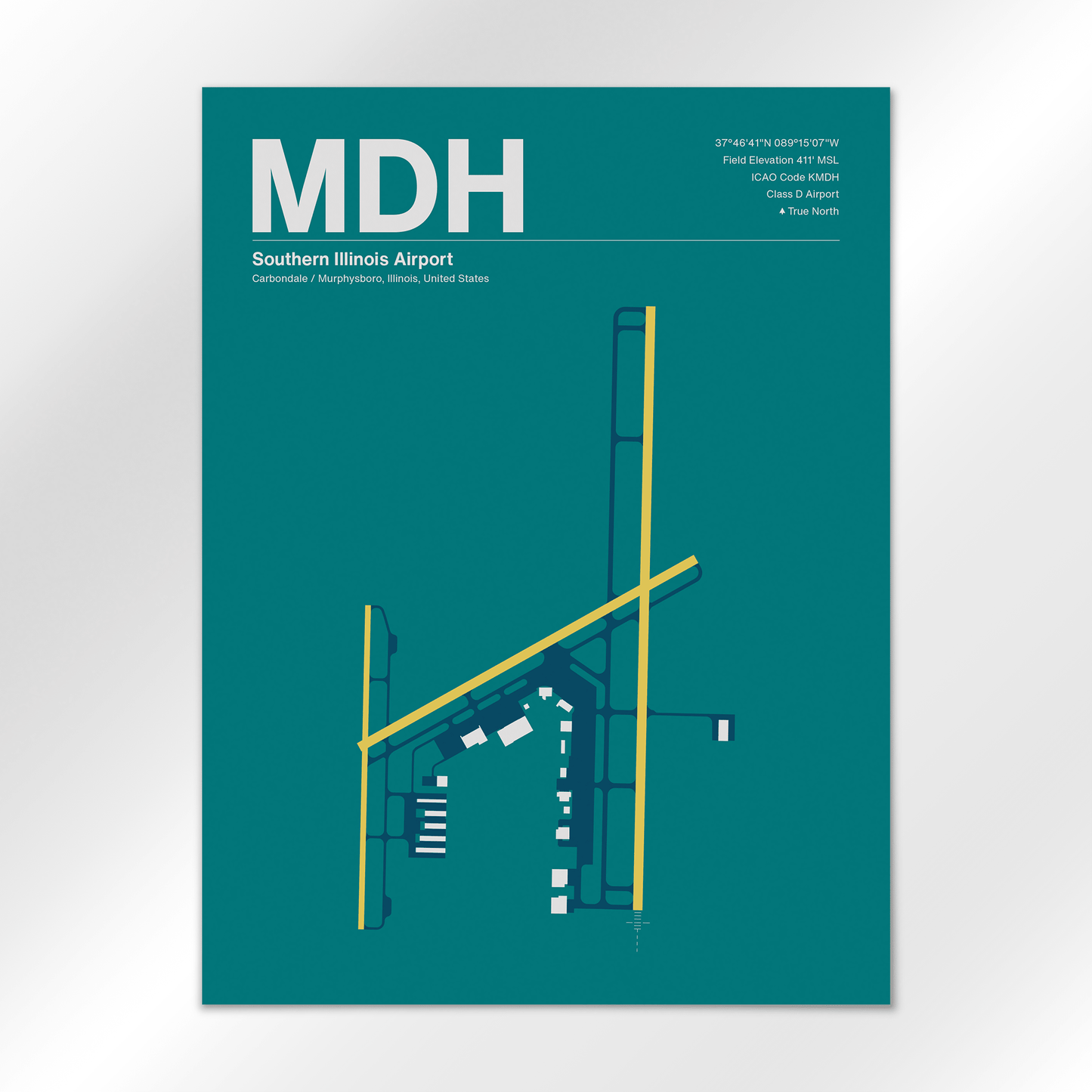 MDH | Carbondale / Murphysboro - Mid - Century Moss - 18×24" - No Frame