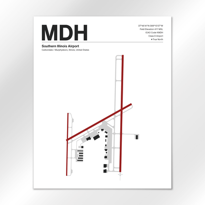 MDH | Carbondale / Murphysboro - Mid - Century Modern - 16×20" - No Frame