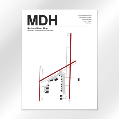 MDH | Carbondale / Murphysboro - Mid - Century Modern - 18×24" - No Frame