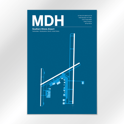 MDH | Carbondale / Murphysboro - Skyline Blue - 12×18" - No Frame