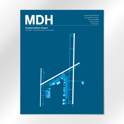 MDH | Carbondale / Murphysboro - Skyline Blue - 16×20" - No Frame