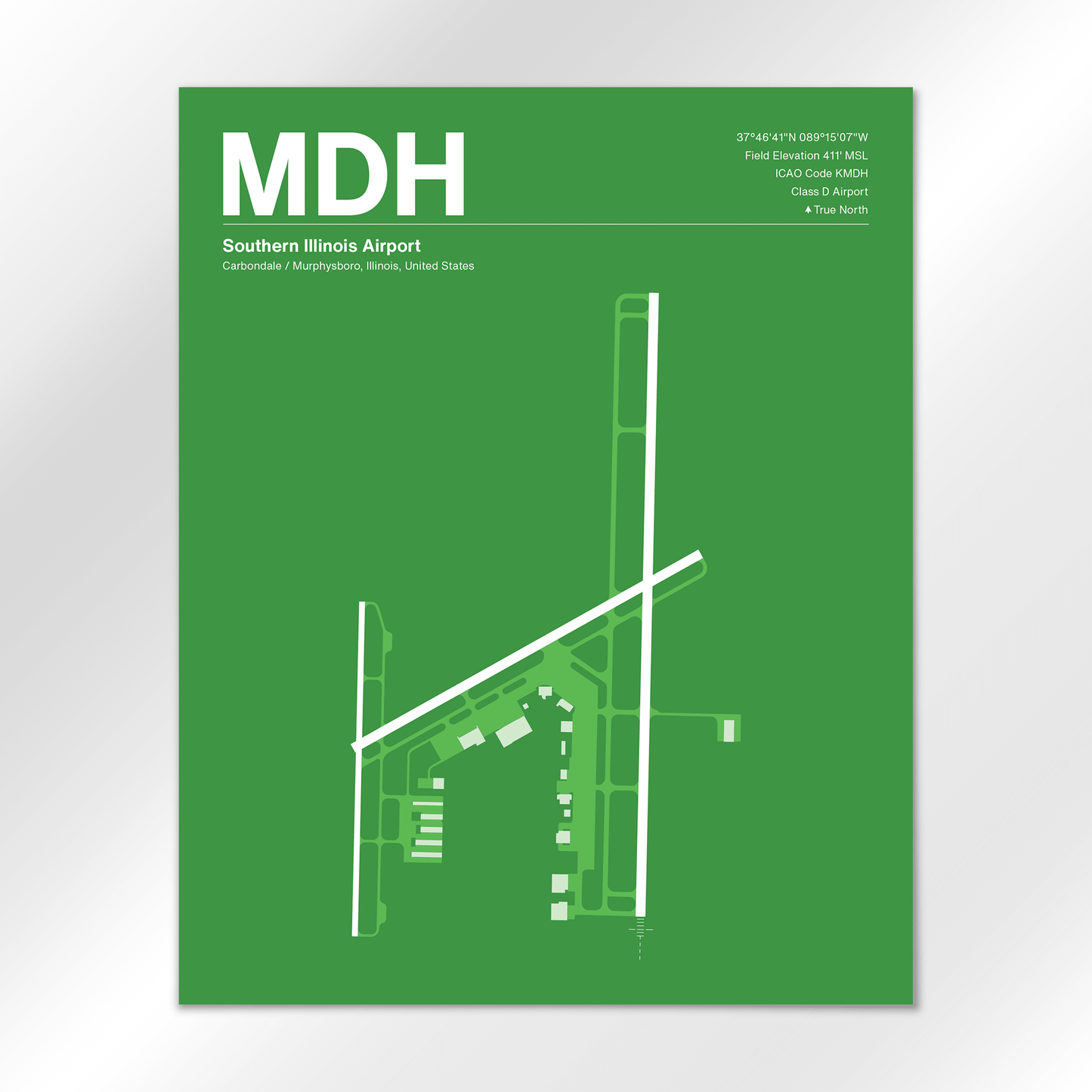 MDH | Carbondale / Murphysboro - Overland Green - 16×20" - No Frame