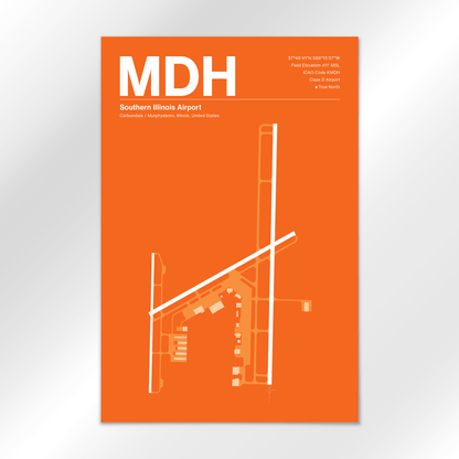 MDH | Carbondale / Murphysboro - Sunset Orange - 12×18" - No Frame