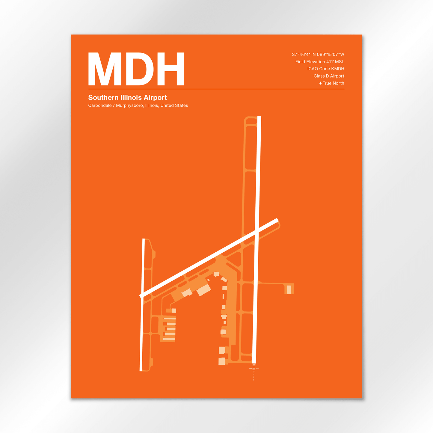 MDH | Carbondale / Murphysboro - Sunset Orange - 16×20" - No Frame