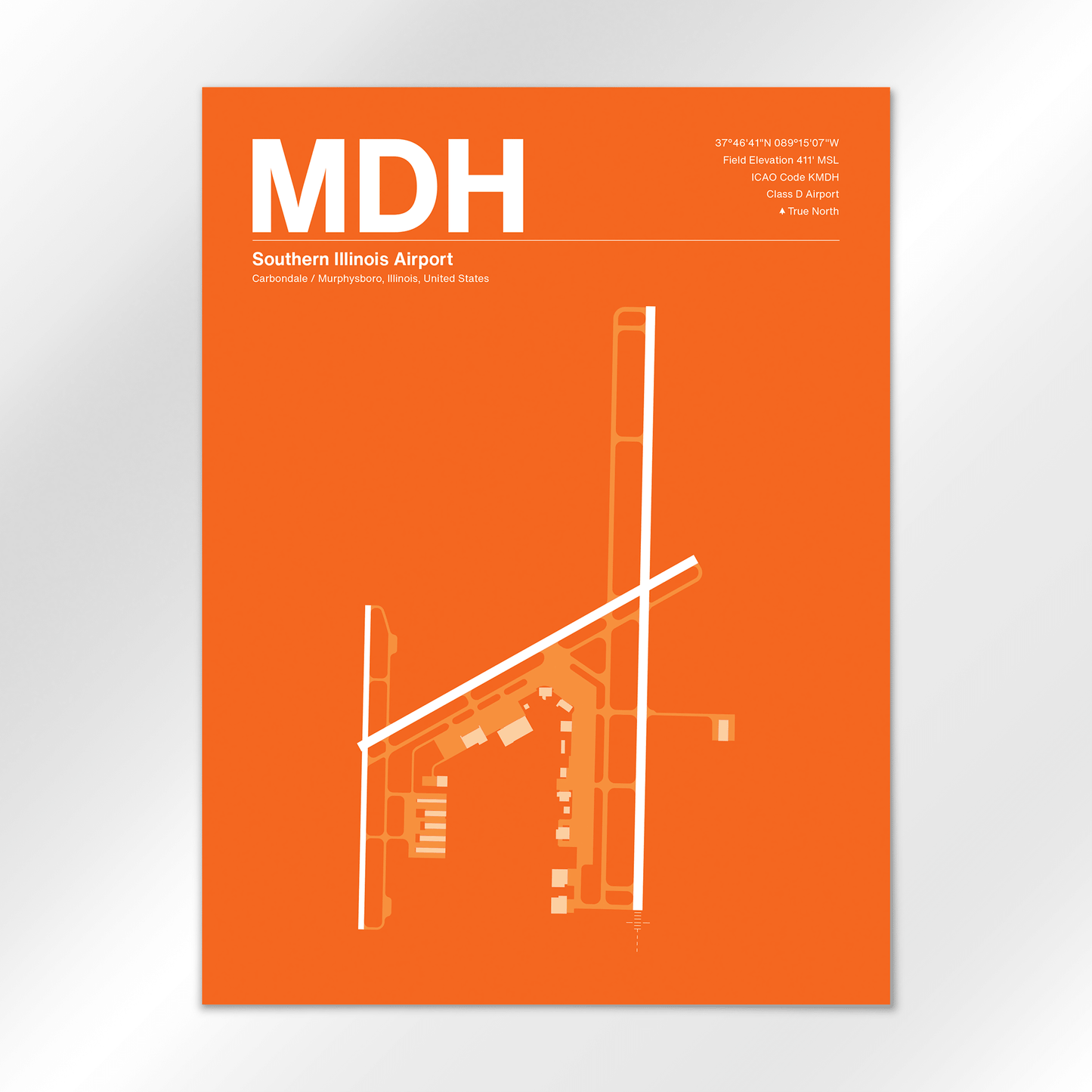 MDH | Carbondale / Murphysboro - Sunset Orange - 18×24" - No Frame