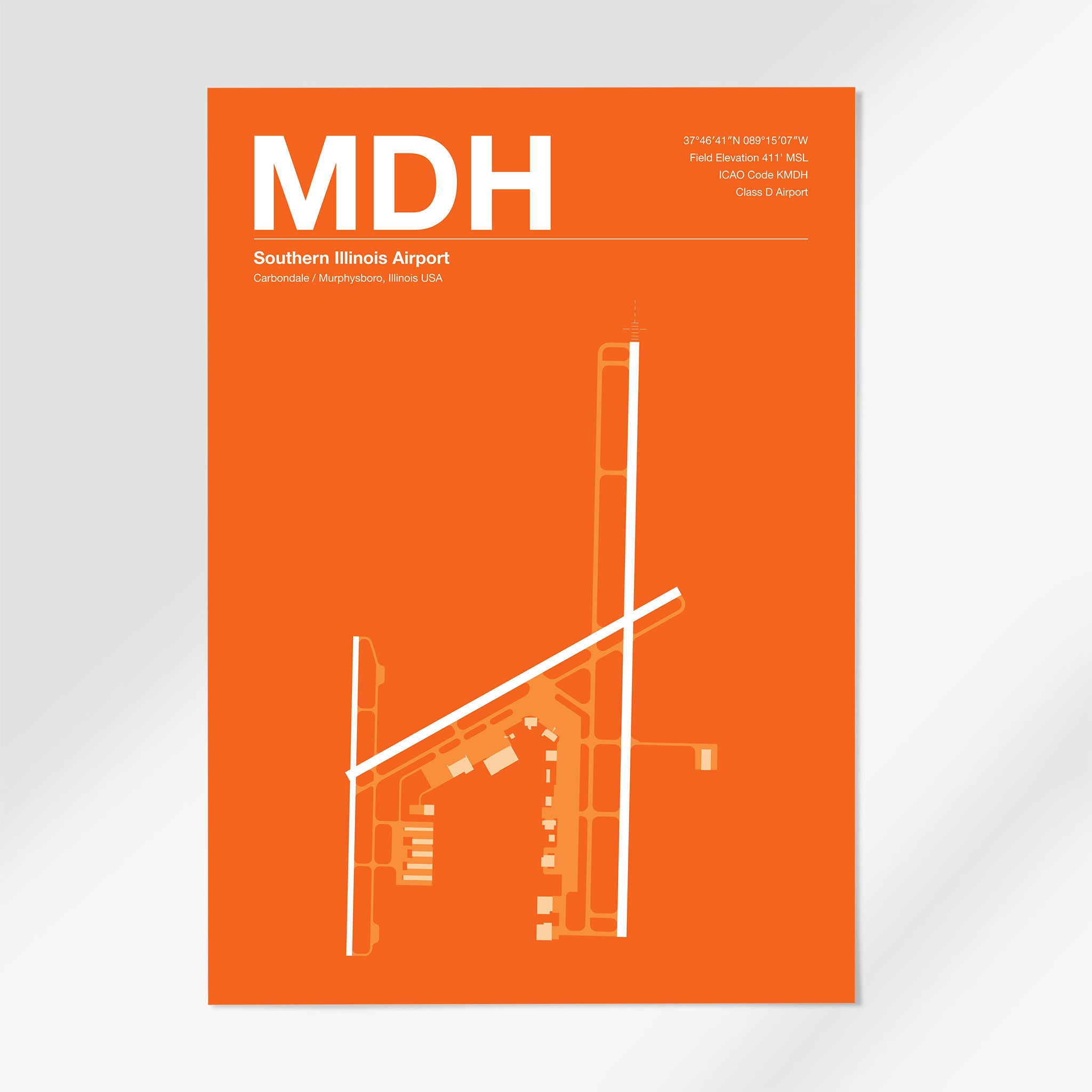 MDH | Carbondale - 24×36" - Sunset Orange - No Frame