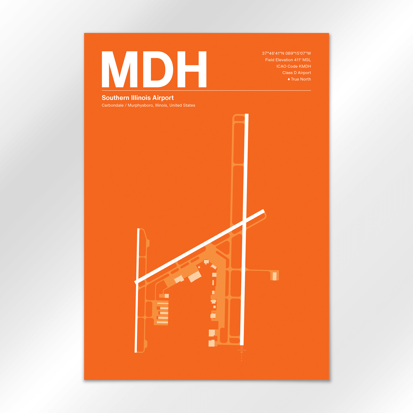 MDH | Carbondale / Murphysboro - Sunset Orange - A3 - No Frame