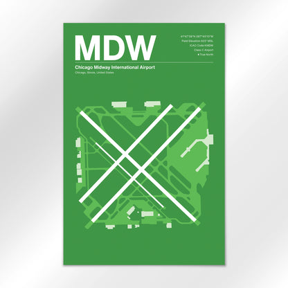 MDW | Chicago - Overland Green - 12×18" - No Frame