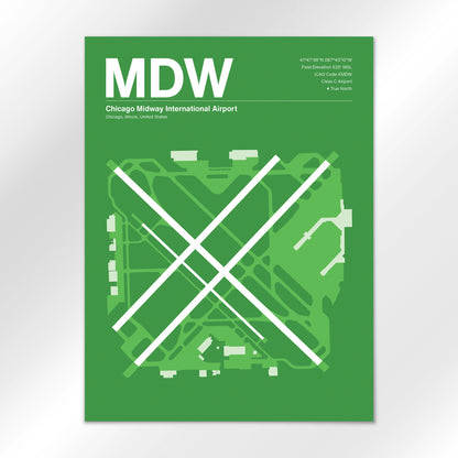 MDW | Chicago - Overland Green - 18×24" - No Frame
