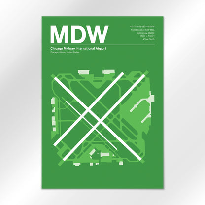MDW | Chicago - Overland Green - A1 - No Frame