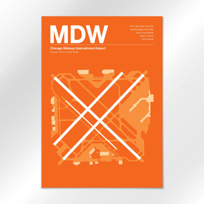MDW | Chicago - Sunset Orange - A1 - No Frame