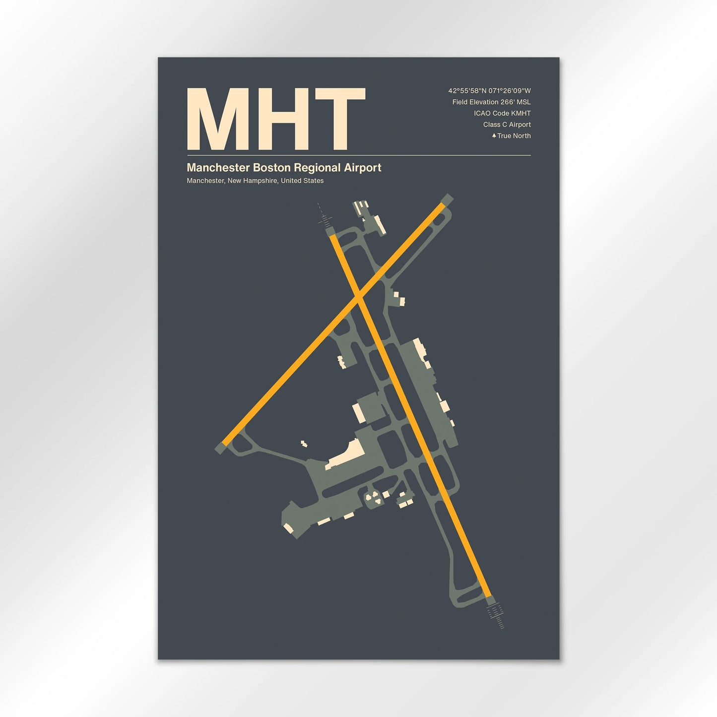 MHT | Manchester - Mid - Century Slate - 12×18" - No Frame